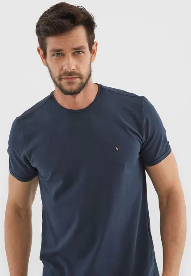 Camiseta Azul-Marinho
